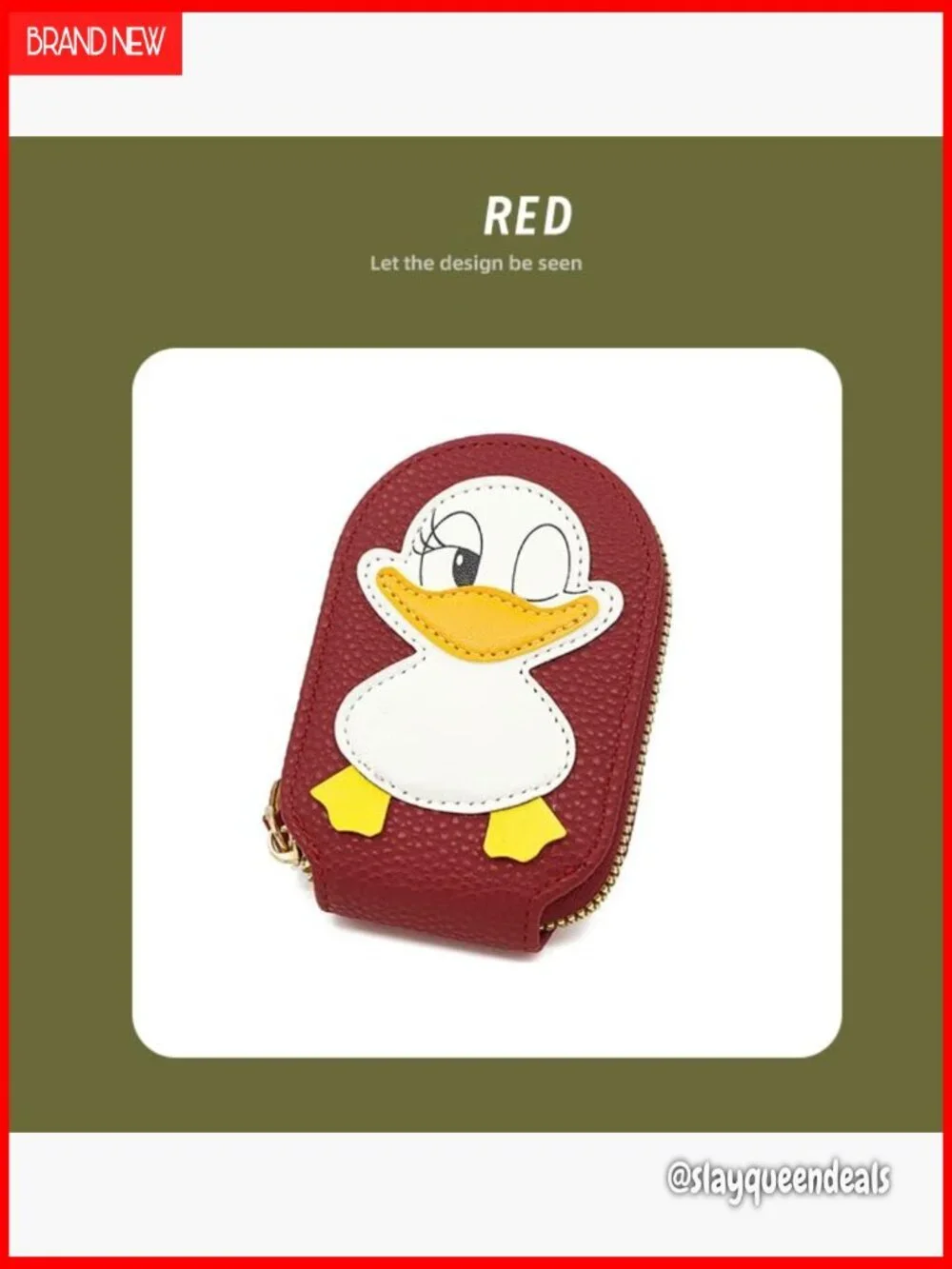 RFID Blocking Leather Card Holder with Zipper Closure, Compact Design